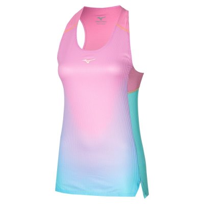 Camiseta sin Manga Mizuno AERO Mujer - Turquesa Claro - Chile M763DSXGOU